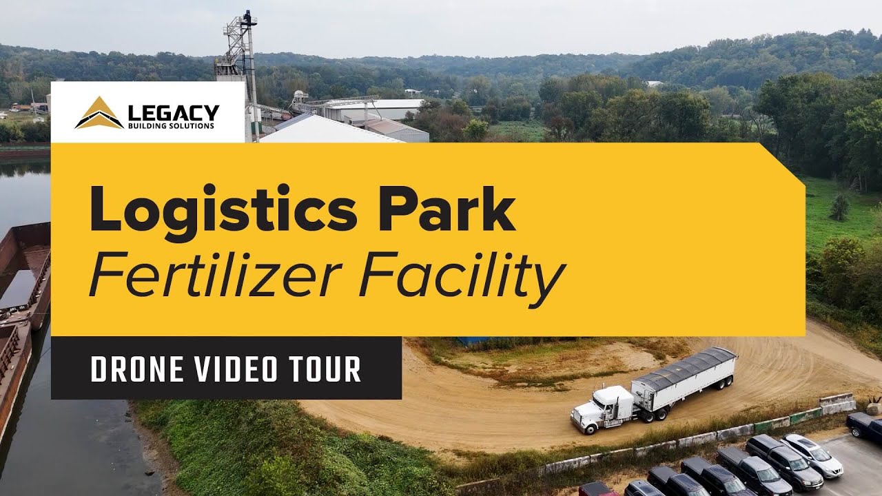 First-Ever Fabric Fertilizer Building with Integrated Blend Tower | Logistics Park East Dubuque