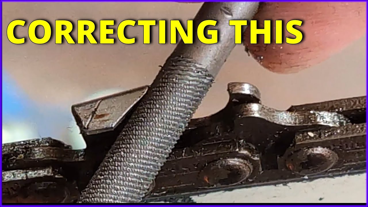 Chainsaw Sharpening - A really messed up chain.