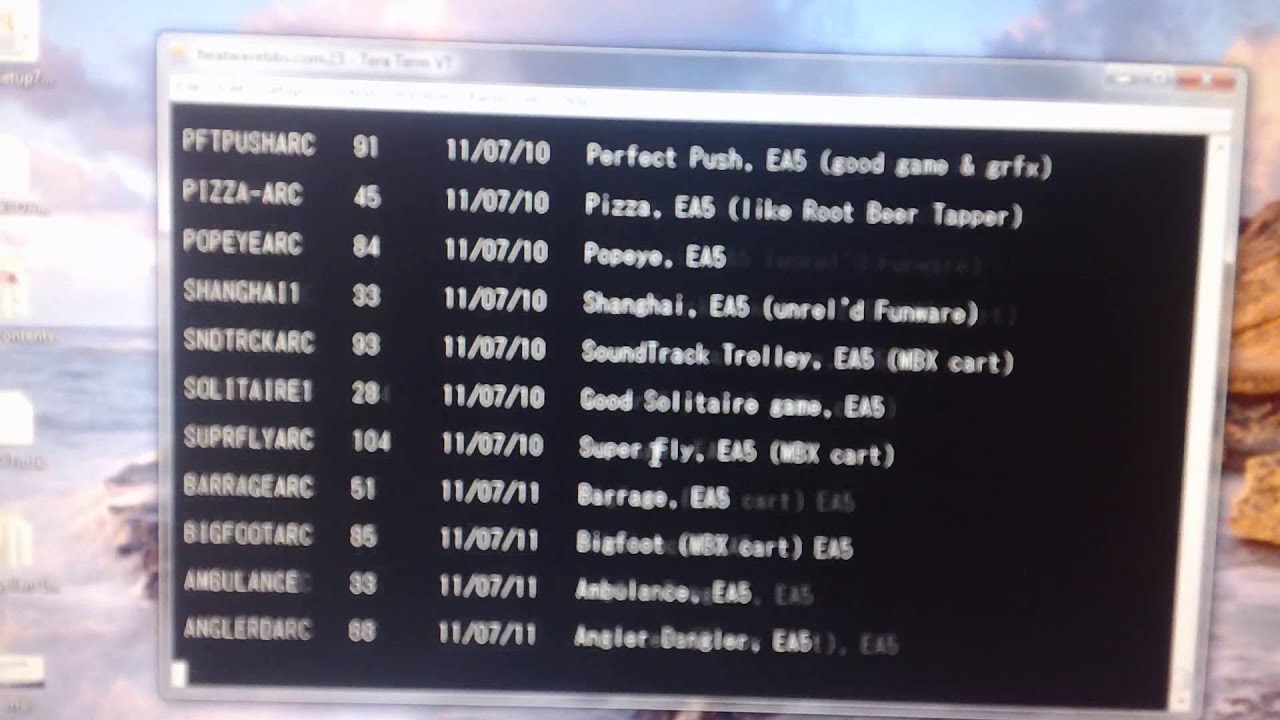 XMODEM Transfer via telnet (TerraTerm to heatwavebbs)