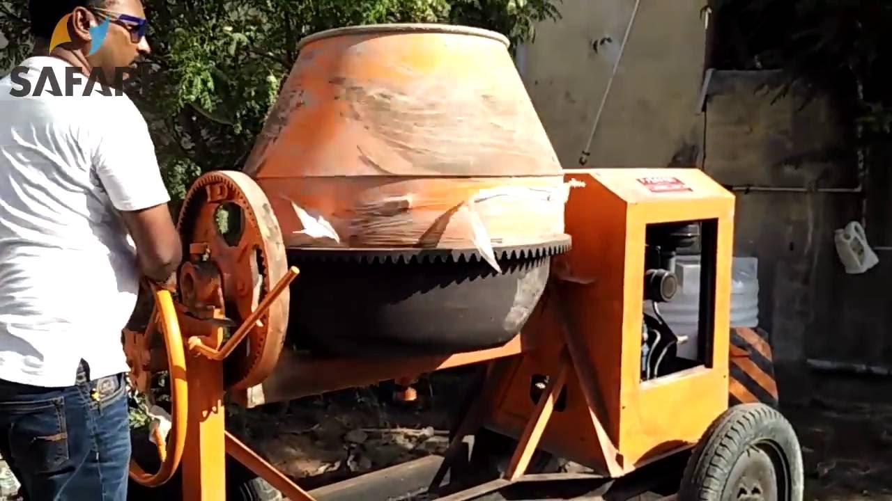 Tilting drum 10 7 cement concrete mixer hand fed