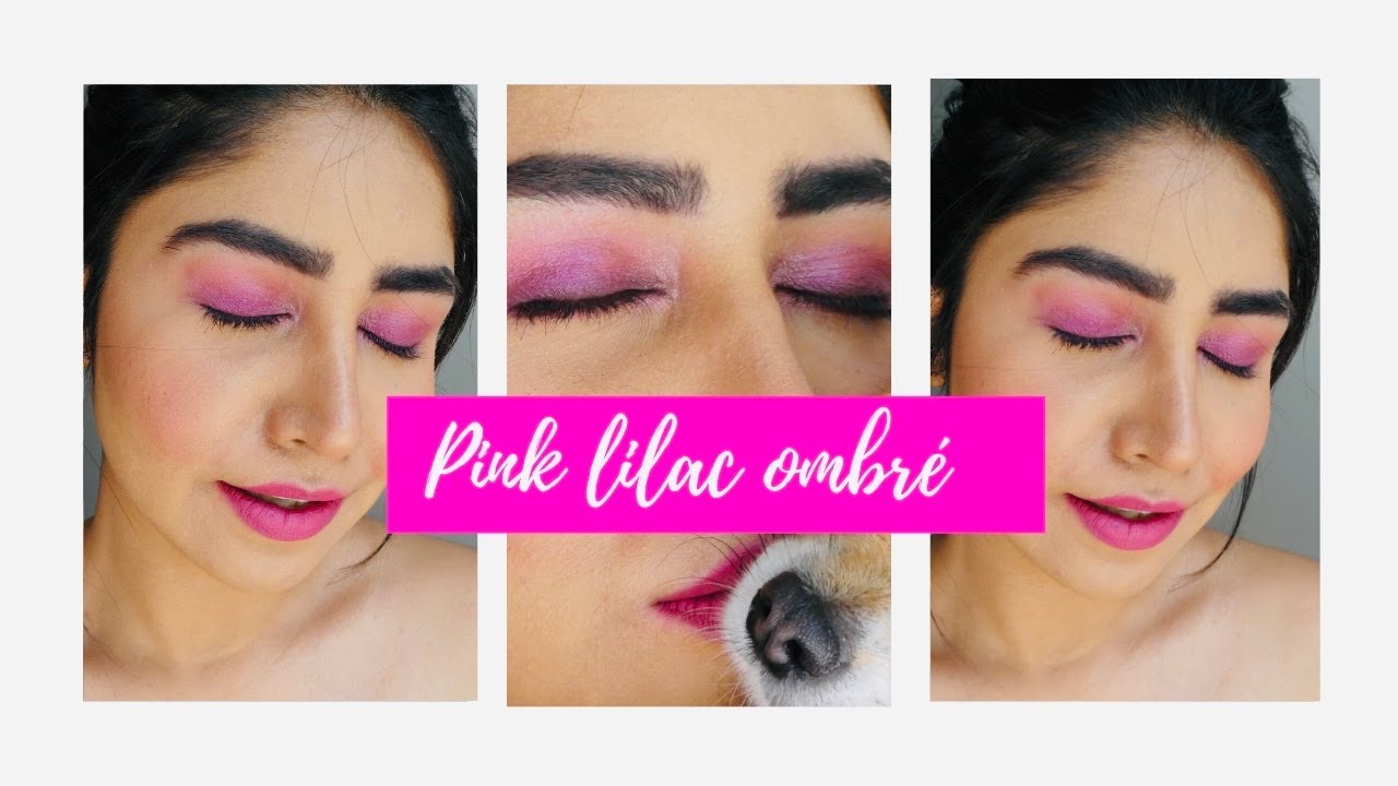 Pink Lilac Ombr&eacute; eyes | Best Summer Makeup Tutorial for All Skin Tones! Pink Purple soft Smoked look