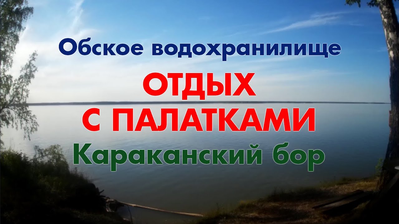 Отдых с палатками в Караканском бору. Обское море