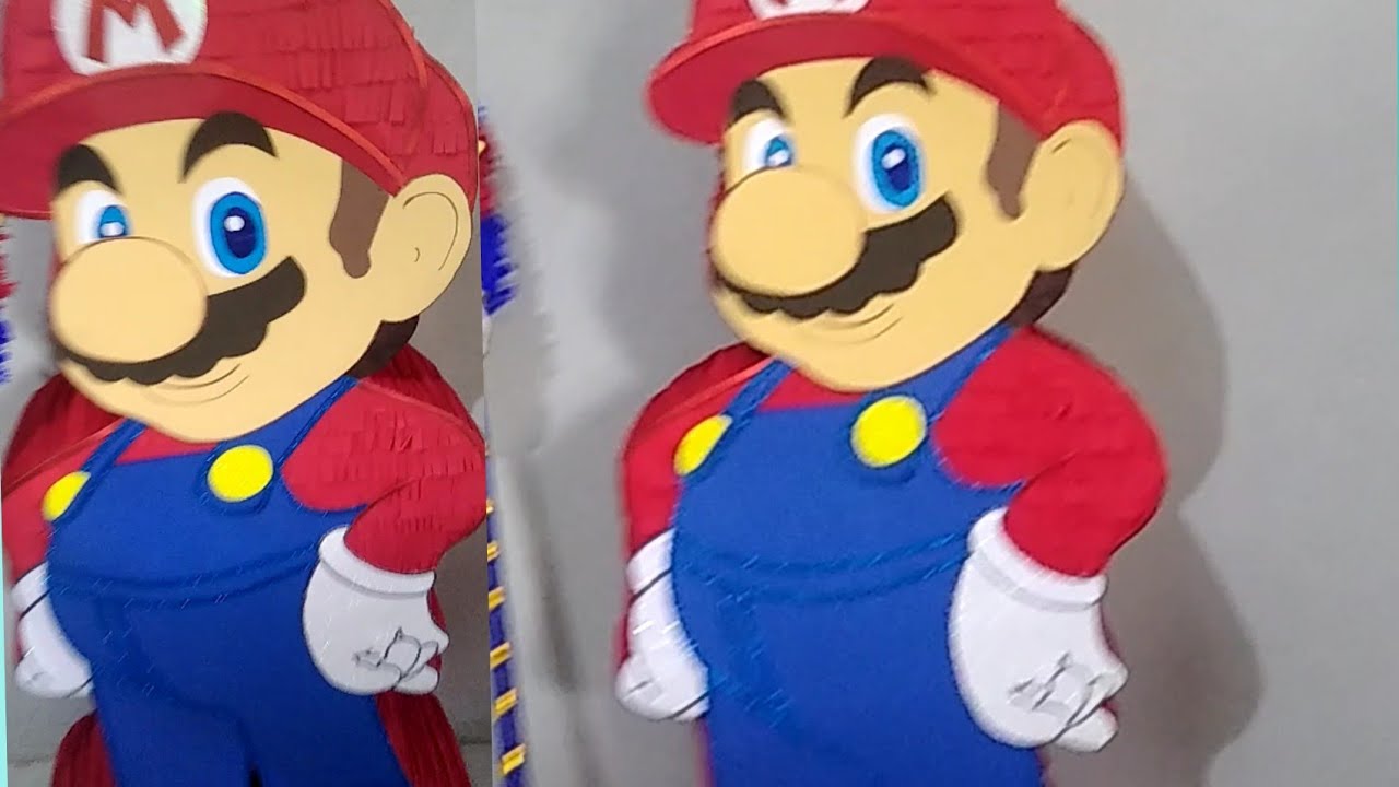 como hacer una piñata de Mario Bros
