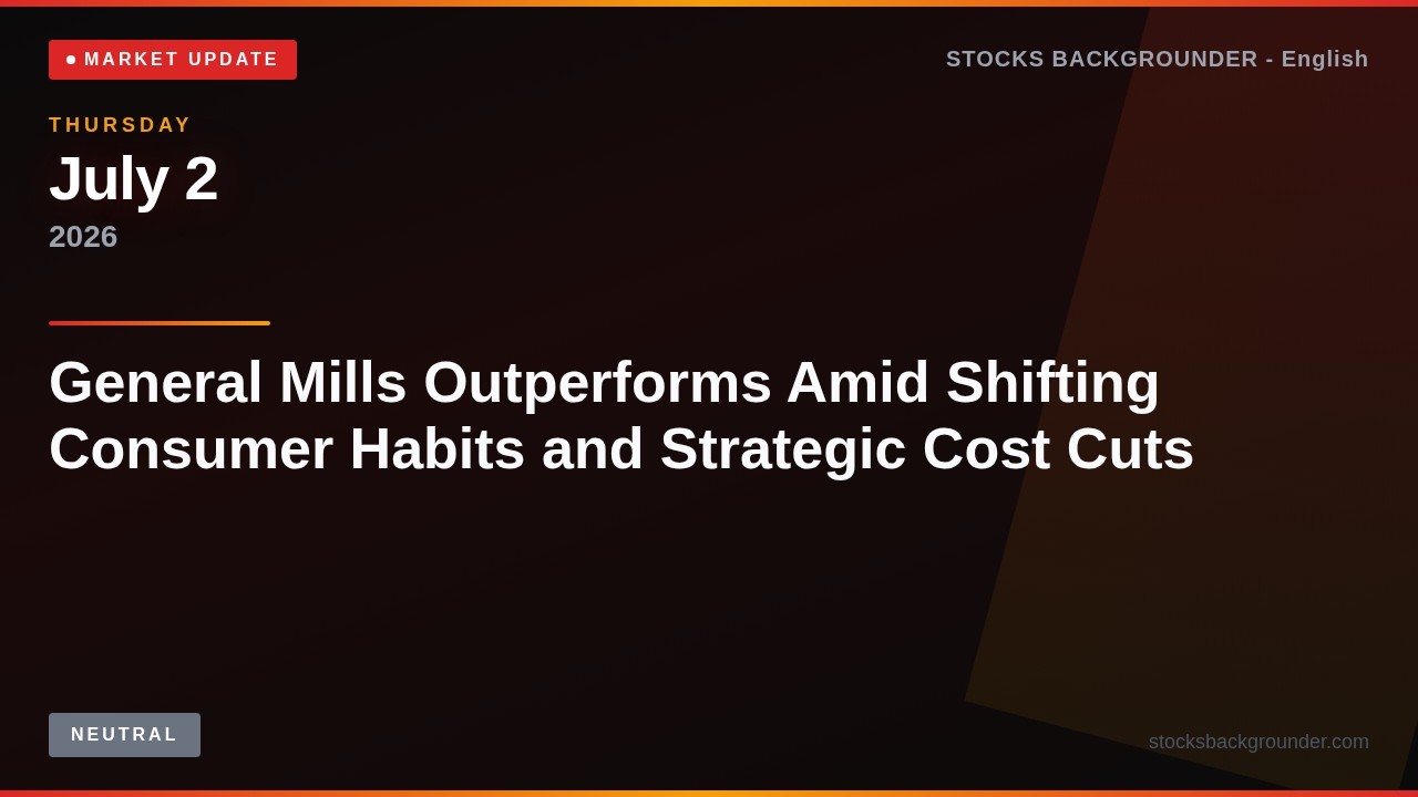 General Mills превосходит ожидания на фоне изменения потребительских привычек и стратегического с...