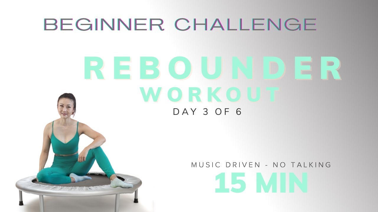 15 Min Rebounding Basics & More | Beginner Rebounder Trampoline Challenge Day 3 | Natural Detox