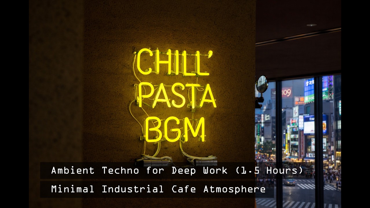 Ambient Techno for Deep Work (1.5 Hours) – Minimal Industrial Cafe Atmosphere