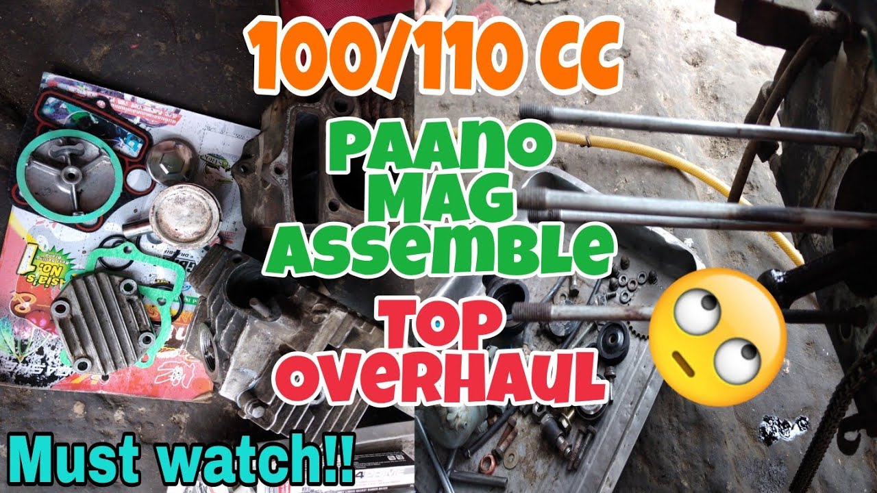 Paano Mag Assemble ng 100/110 cc na Cylinder Head at Cylinder Block || step by step tutorial ||