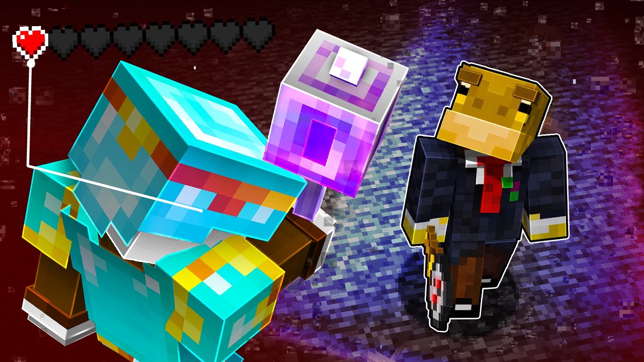ZABIŁEM MOJEGO WROGA mając JEDNO SERCE w Minecraft