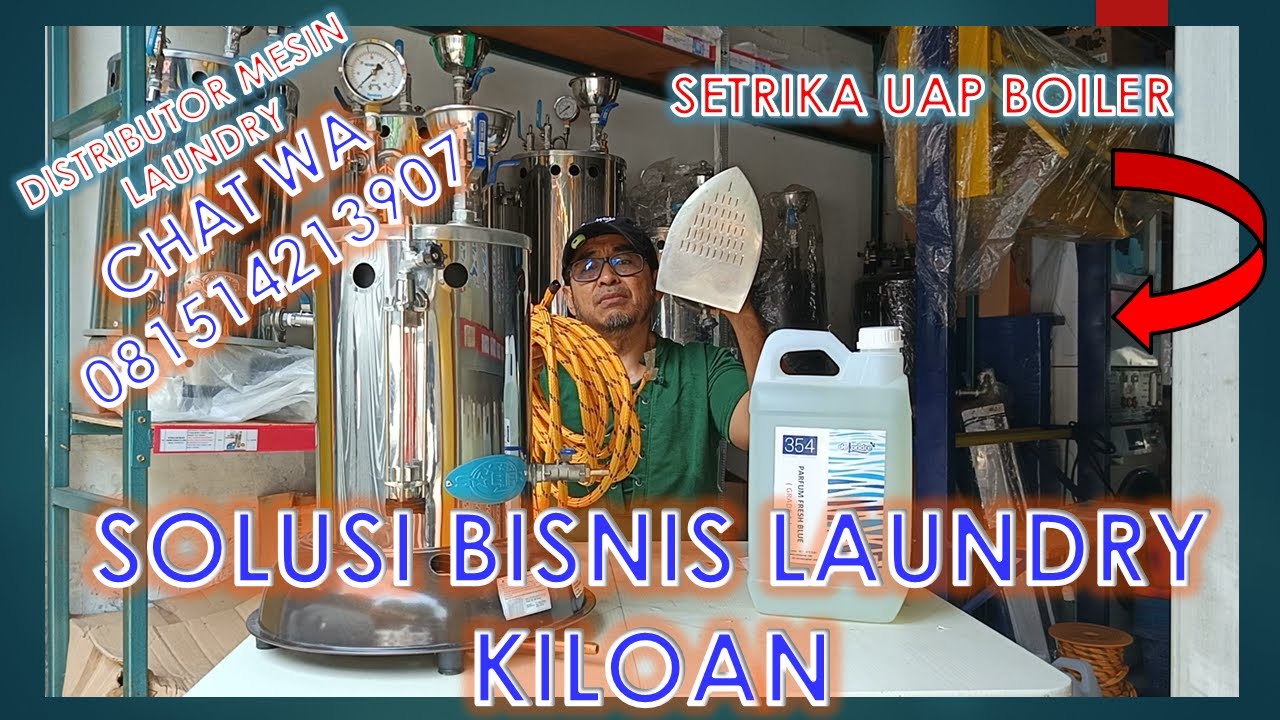 Setrika Uap Boiler Laundry Kiloan – Solusi Bisnis Laundry Lebih Cepat & Profesional