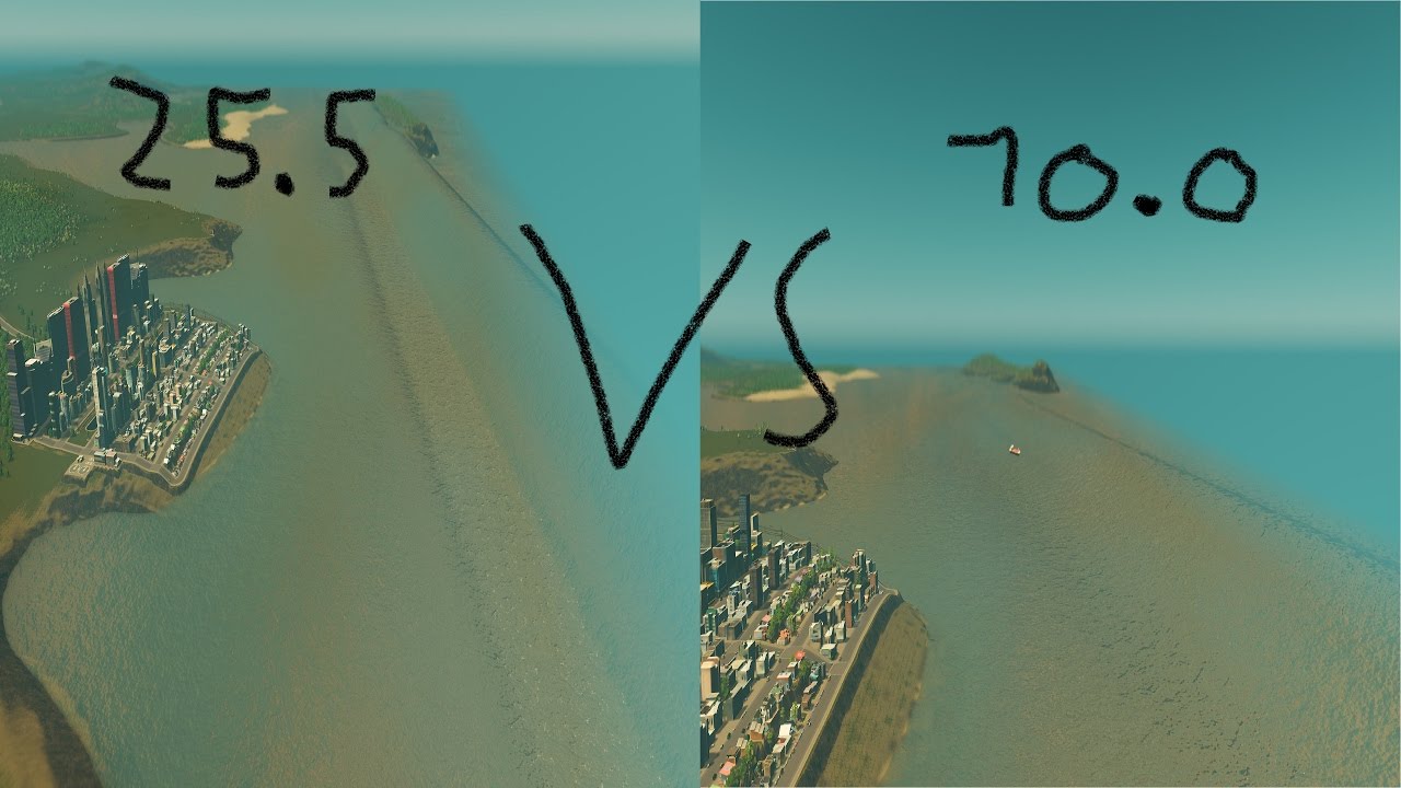 Cities skylines 10.0 Tsunami VS 25.5 Tsunami !!!