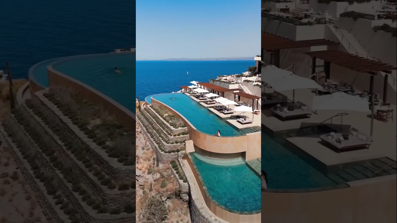 Most expensive luxury hotel in Greece. Top 1 infinity pool in Europe Only & Only Kea Island #travel