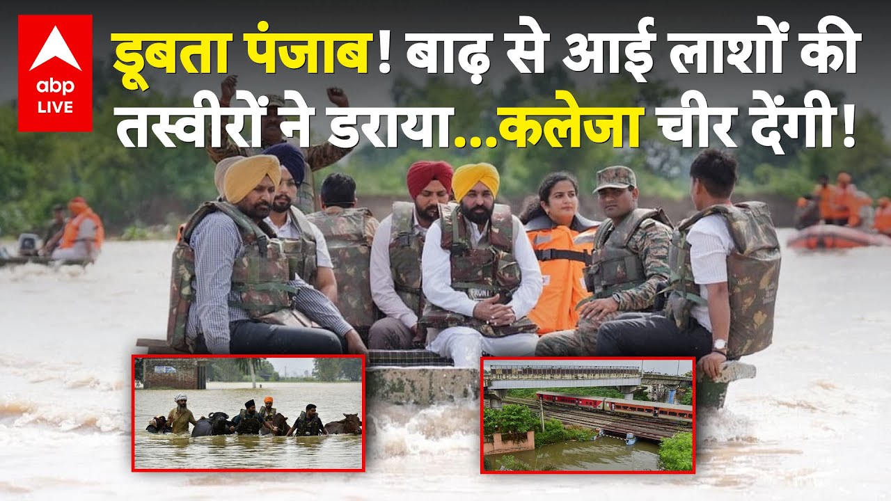 Punjab Flood: डूबता पंजाब! बाढ़ से आई लाशों की तस्वीरों ने डराया...कलेजा चीर देंगी! |ABP LIVE