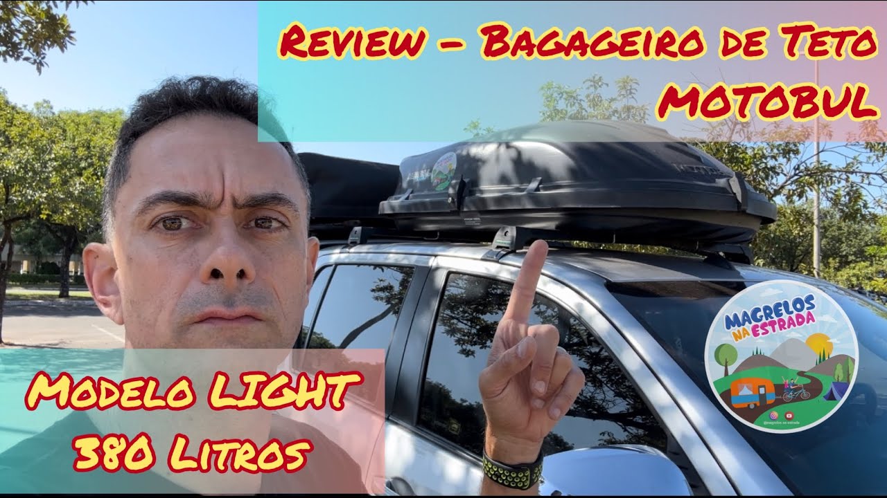 Baú de teto com chave | Review | Bagageiro MOTOBUL | Modelo LIGHT | 380 Litros