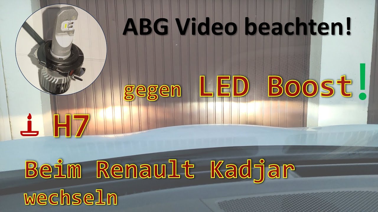 H7 Halogen gegen LED Lampe am Renault Kadjar tauschen gegen Philips Ultinon Pro6000 Boost H7-LED 👍