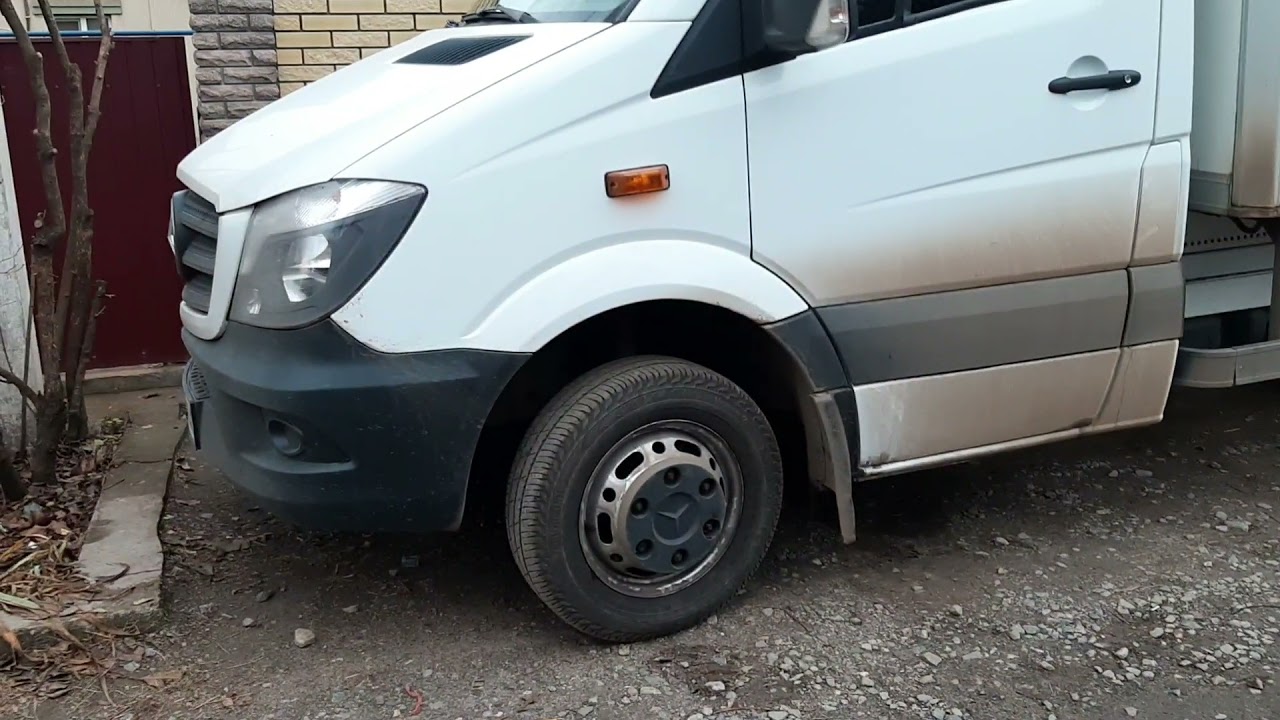 Переднюю резину заменил!! Испытание под грузом 2300 кг прошло супер. Merсedes sprinter.