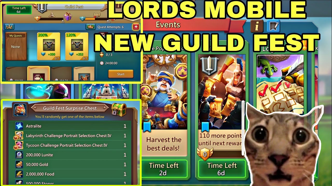 Lords Mobile - New Guild Fest Tasks And Rewards Review by captain army #lordsmobile 