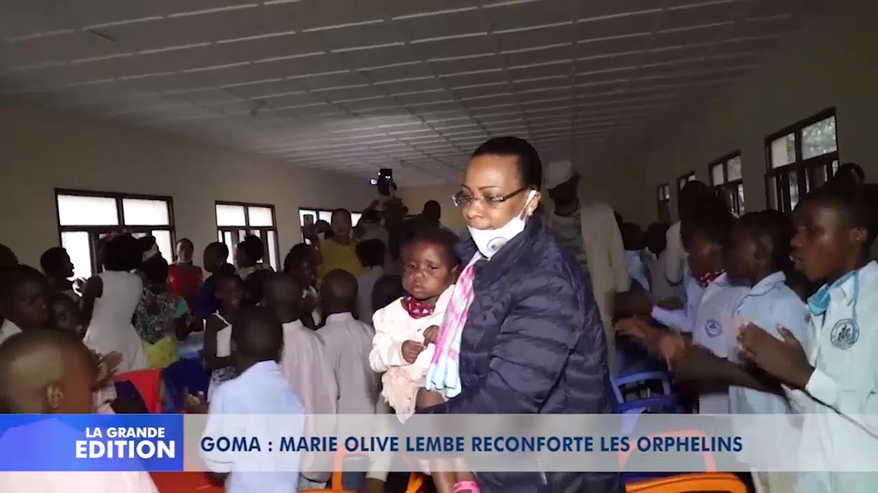 Goma: Marie Olive LEMBE réconforte les orphelins