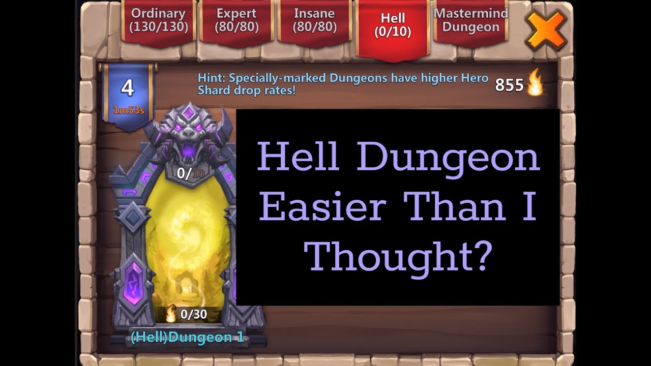 Castle Clash Hell Dungeons Are Easier Than I Thought??