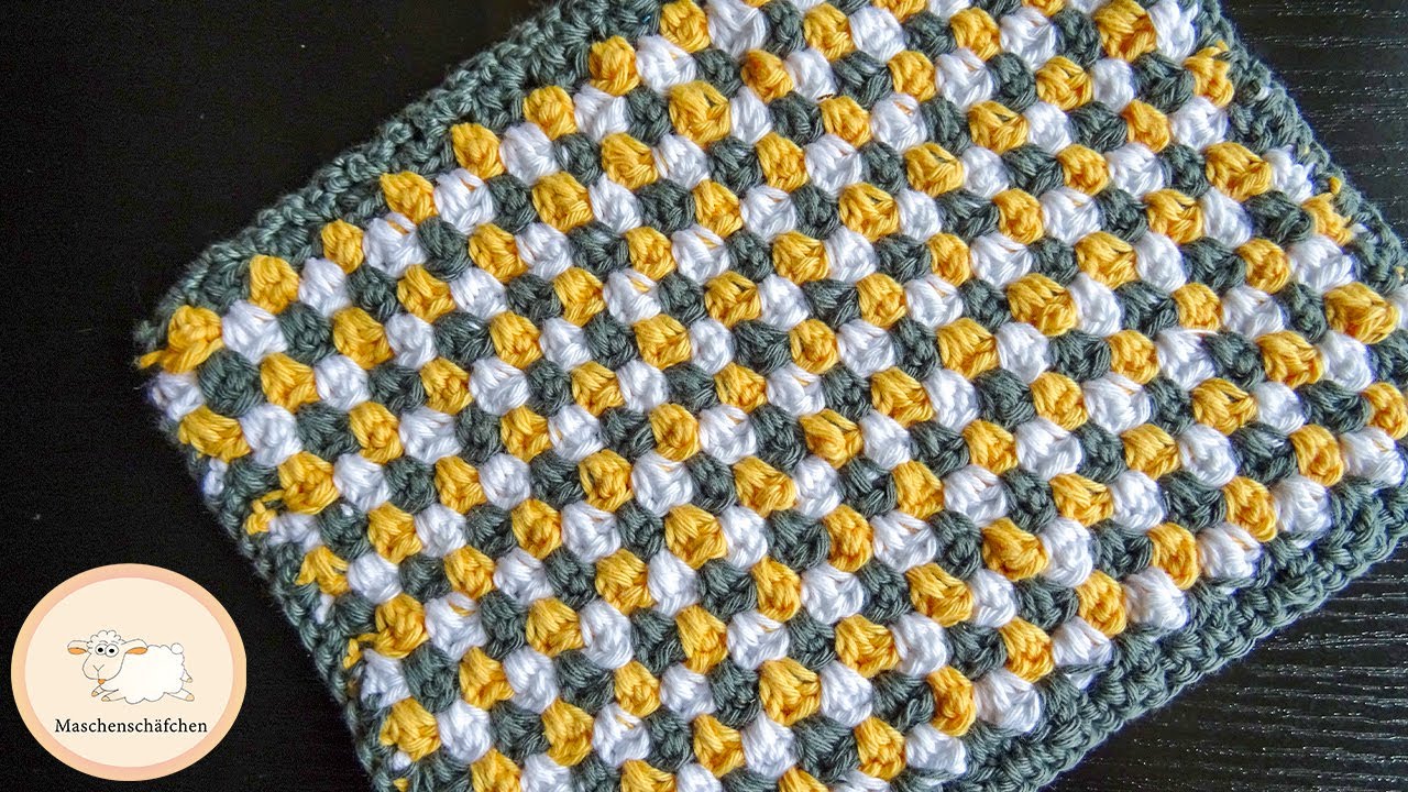 Topflappen häkeln 💎 Diamant 💎 / Topfuntersetzer häkeln / Maschenschäfchen Topflappen