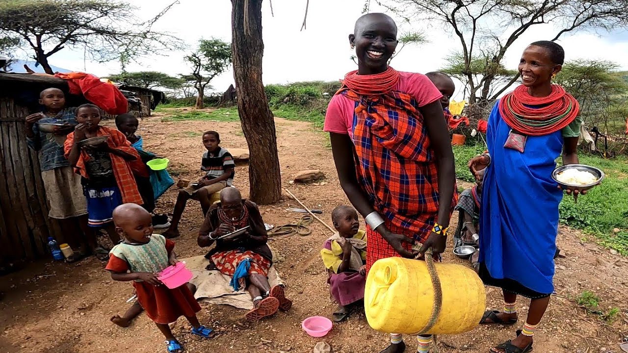 Village Life Cooking African village Mom Cooks Cow intestines like never Seen Before .
