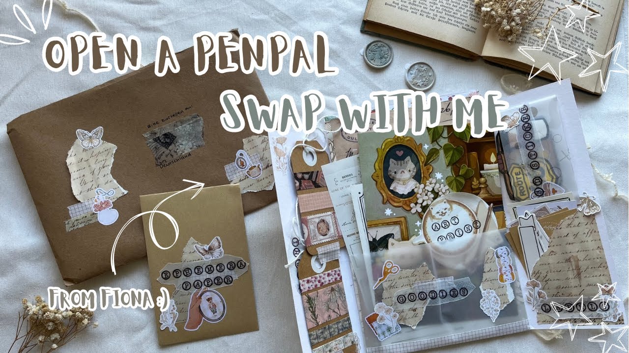 Open a Penpal letter with me - stationery Swap - cute/aesthetic - asmr and lofi, no talking 👩🏼‍🎨🌿