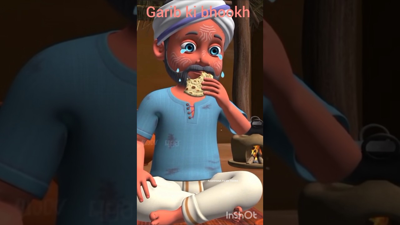 💪🌾Garib ki bhookh || bhookhe garib ki kahani || #animation🌴🌾