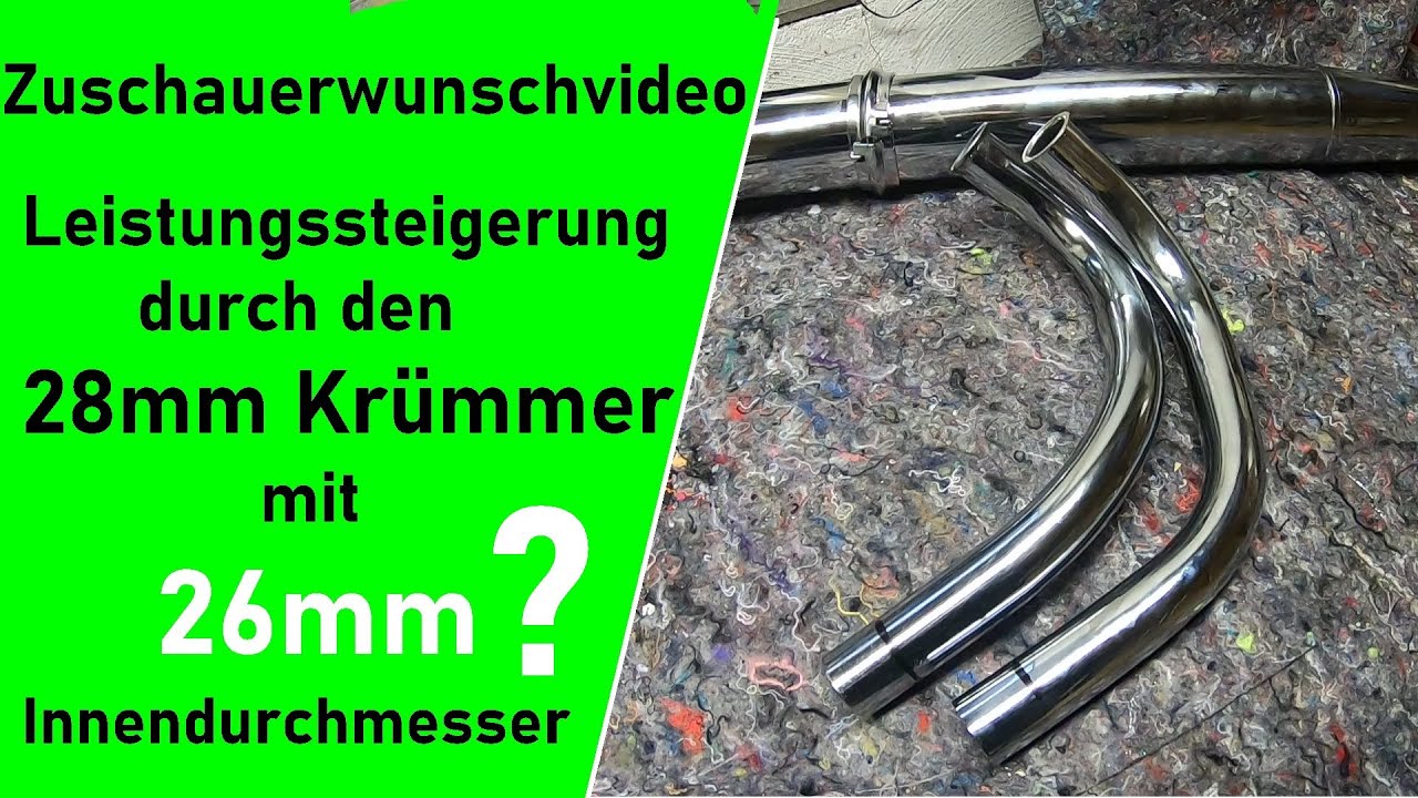Simson Tuning | 28mm Krümmer mit 26mm Innendurchmesser, ist er wirklich besser? AOA1 CO2radtechnik