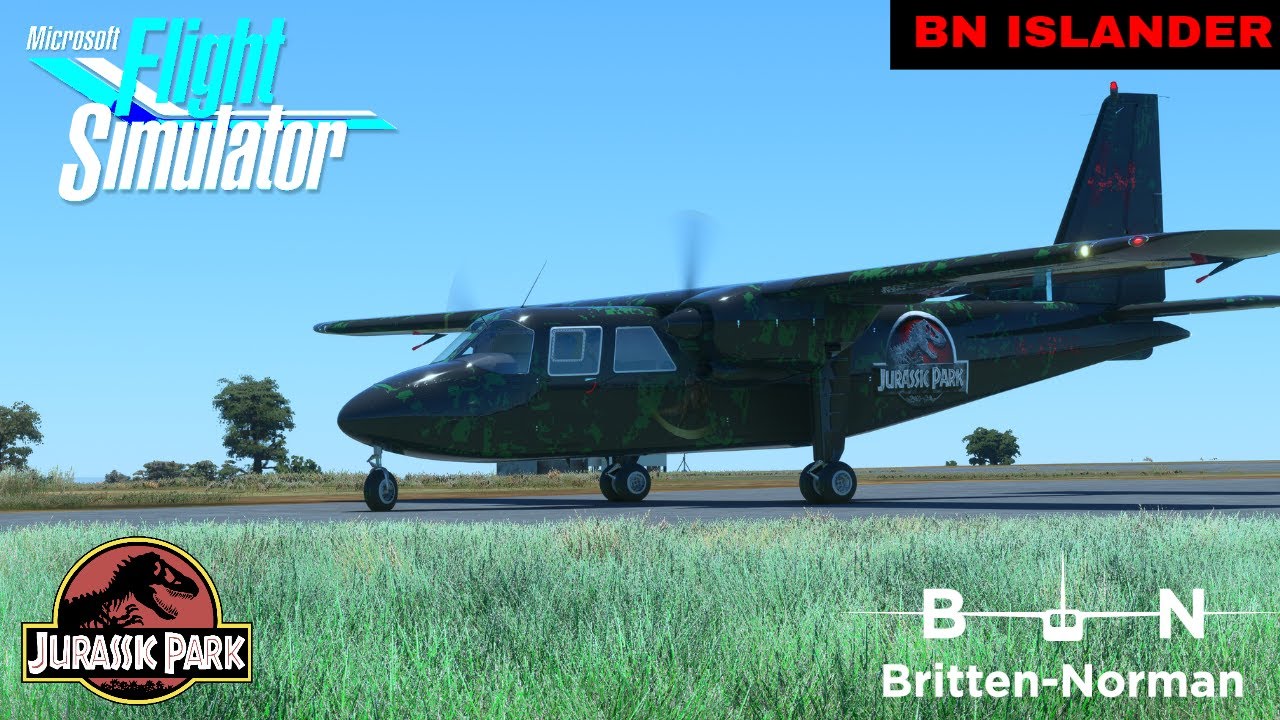EPIC Cinematic Jurassic Park Plane Tour | Amazing Freeware Scenery - MSFS