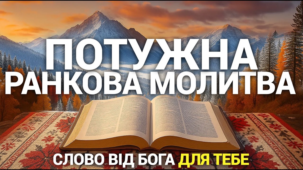 ПОТУЖНА ранкова Молитва | Молитва МИРУ і СПОКОЮ за життя