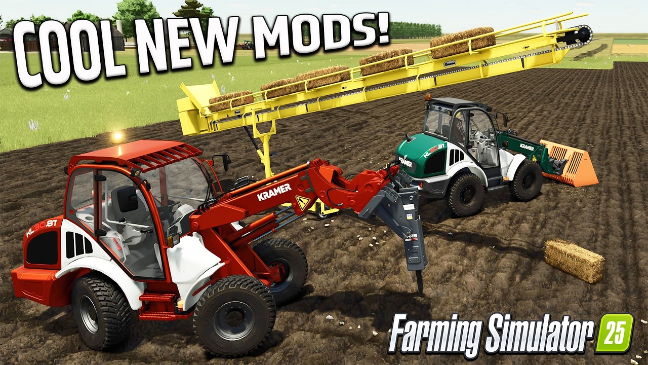 BRILLIANT BALE CONVEYOR?! NEW MODS/UPDATES (REVIEW/GUIDE) FARMING SIMULATOR 25