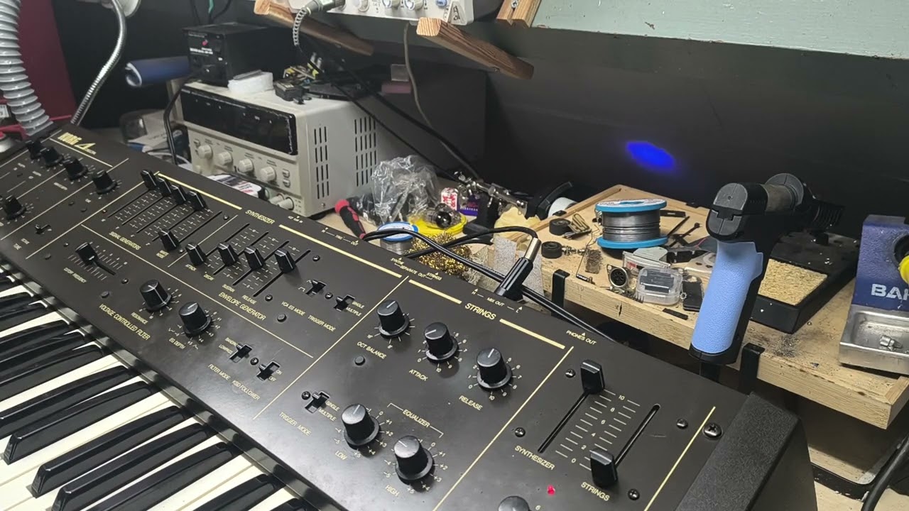 Korg Delta COMPLETEY OVERHAULED synth/string with 2 overlays !