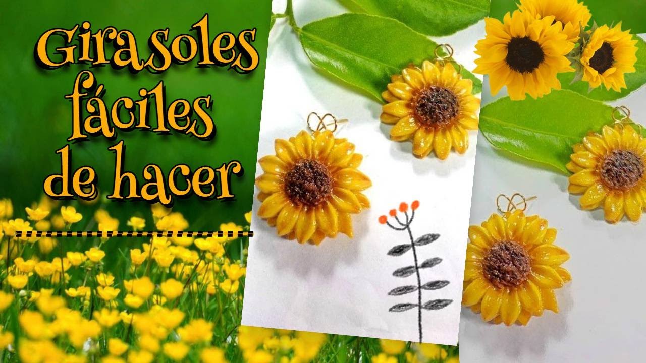 🌻Cómo hacer girasoles con porcelana fría | How to make cold porcelain sunflowers🌻