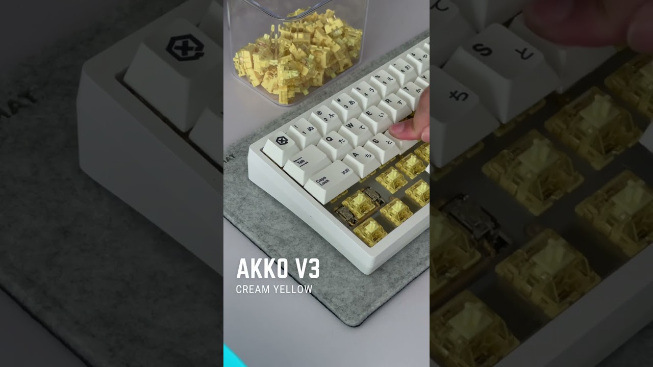 Akko V3 Cream Yellow | smooth and creamy linear switch