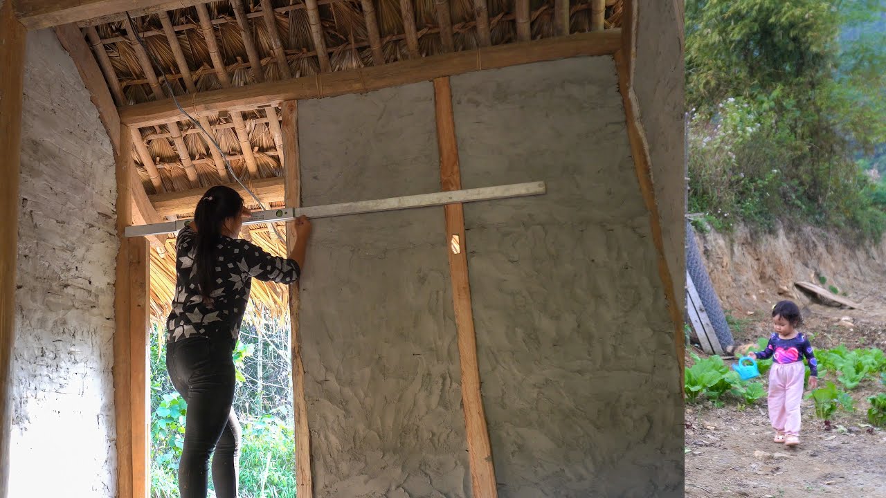 Cutting bamboo to build a kitchen - the everyday life of a single mother
