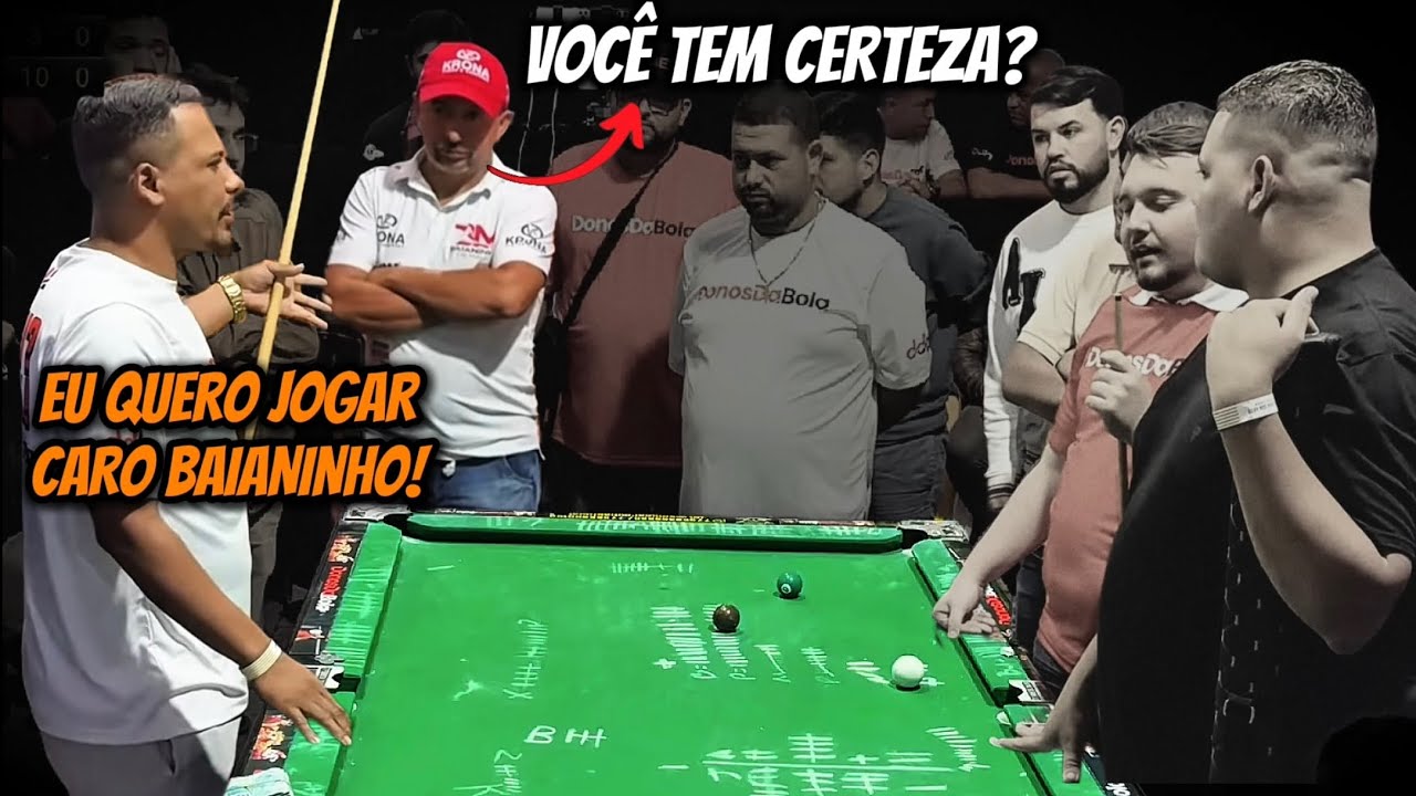 O NEGO WALISON DESAFIOU O BAIANINHO DE MAU&Aacute; NOVAMENTE! - R$ 10 MIL REAIS DE CADA 😱🎱 #sinuca