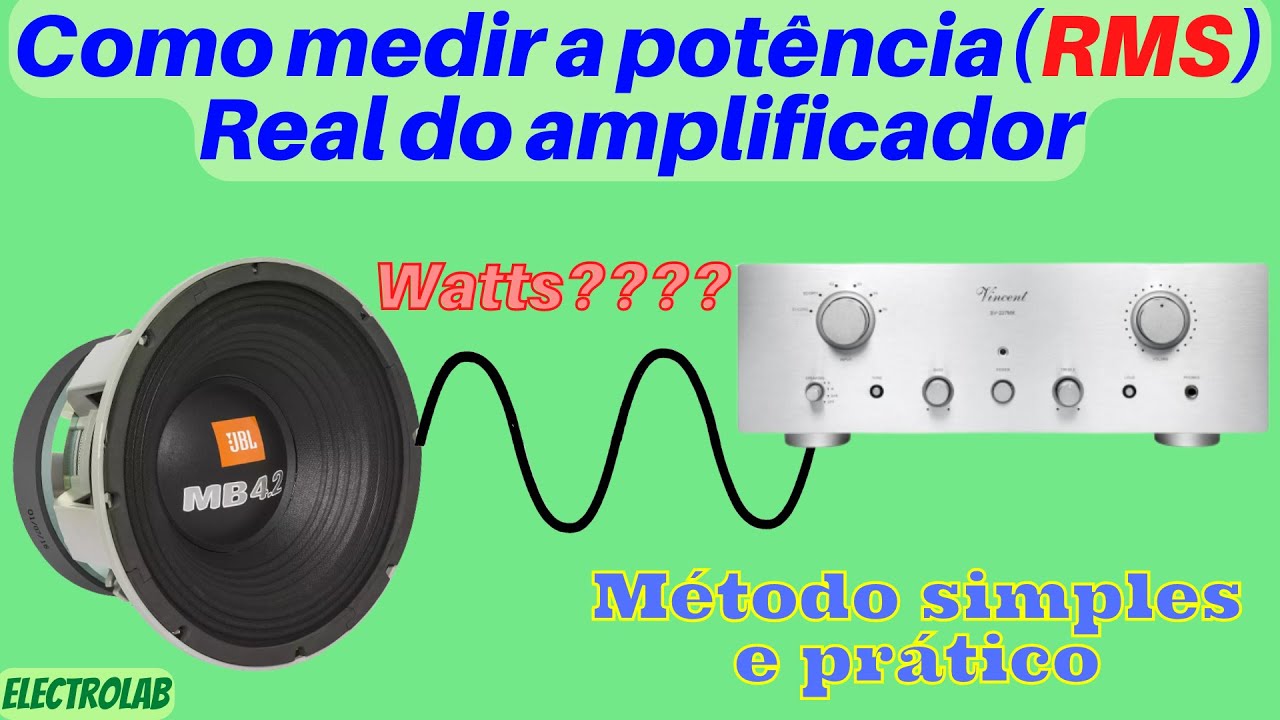 Como Medir POTÊNCIA real de saída do amplificador de áudio!