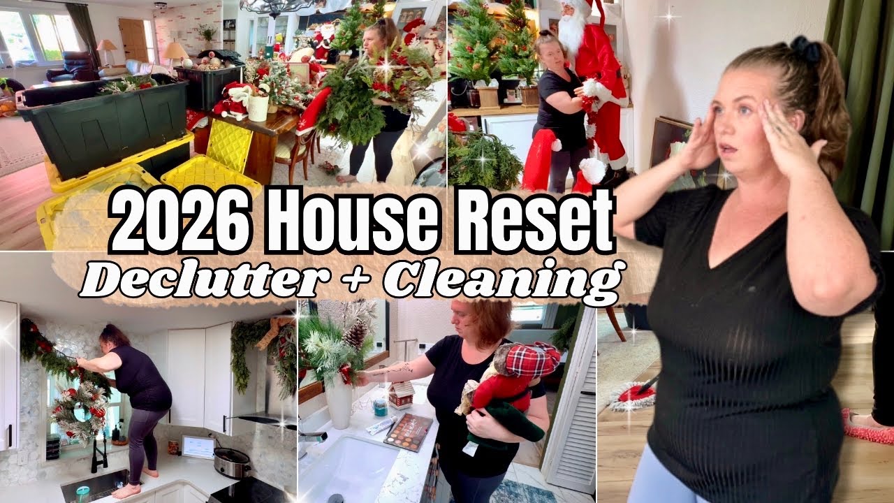 2026 Whole House Declutter + Clean With Me / Cleaning Motivation New Year House Reset