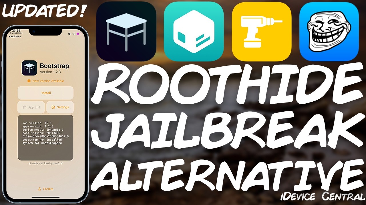 АЛЬТЕРНАТИВА ДЖАЙЛБРЕЙКУ: НОВИНКА RootHide Bootstrap - НОВЫЕ РЕЛИЗЫ! Твики для домашнего экрана и...