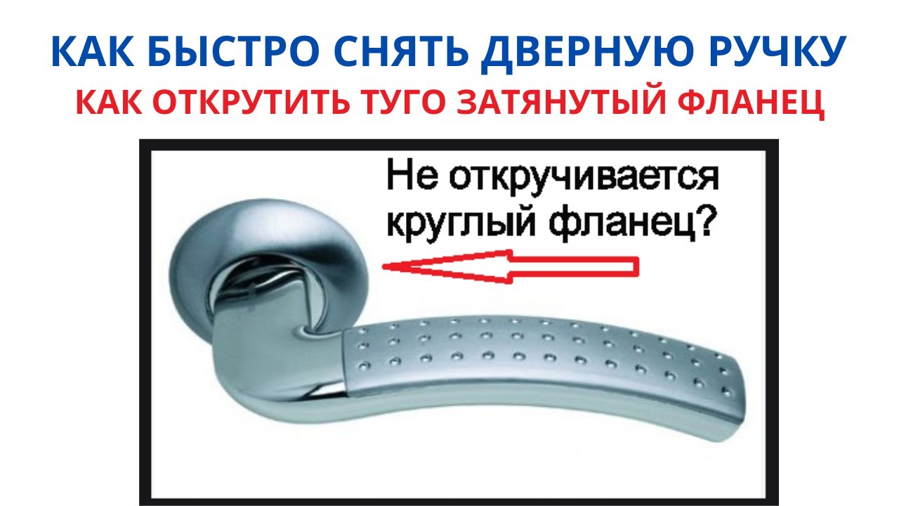 Как снять ручку с двери? Как открутить дверную ручку.