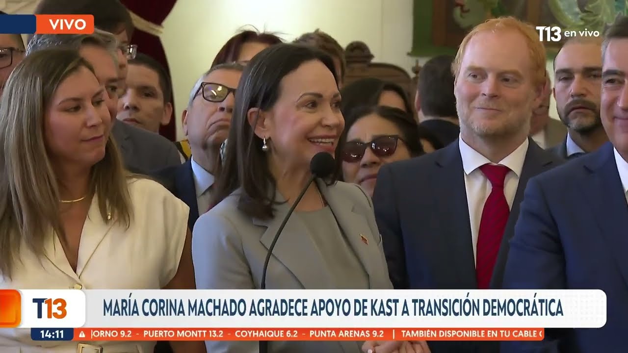 María Corina Machado recibe las llaves de la ciudad de Santiago