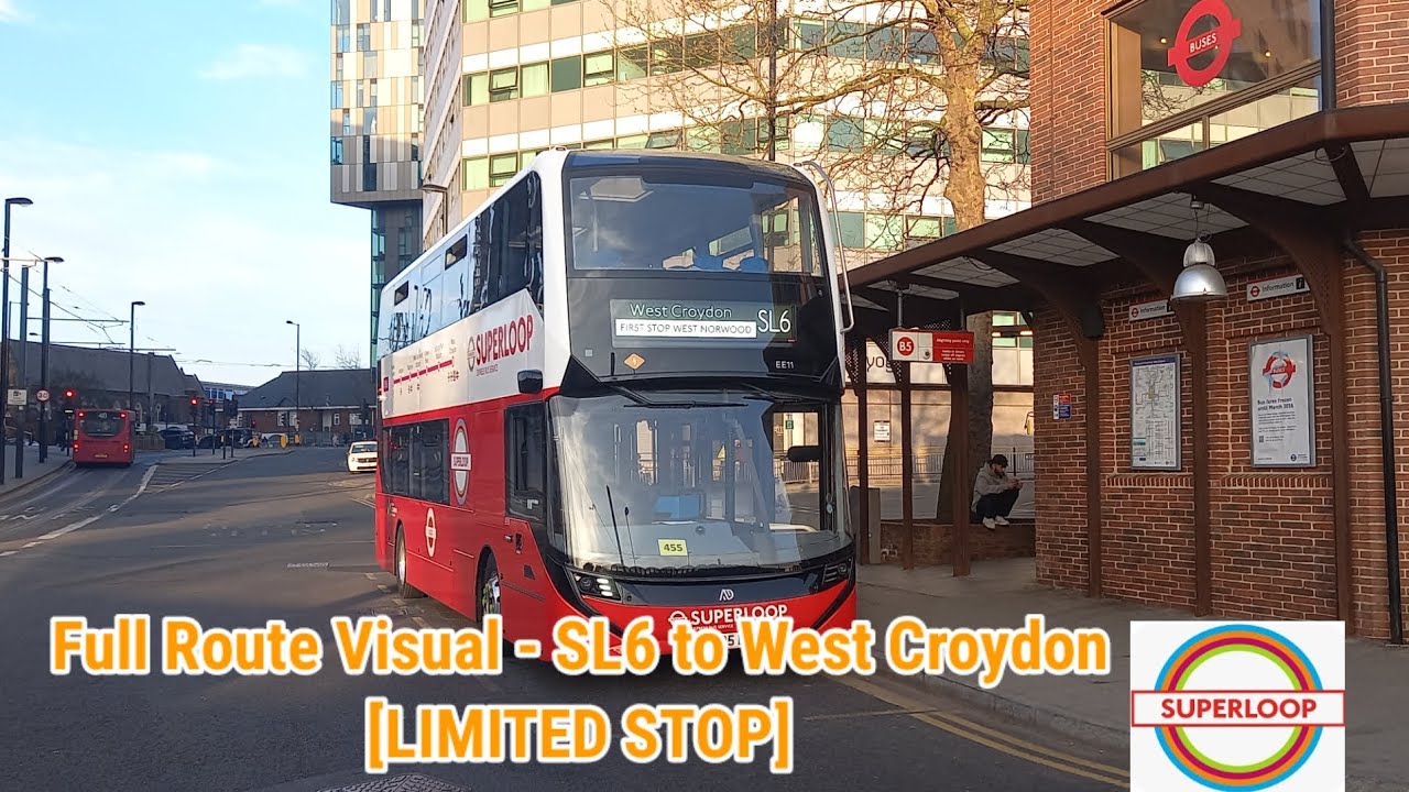 Full Route Visual | London Bus Route SL6 - Russell Square to West Croydon Bus Stn | (EE11e) SK25BBV