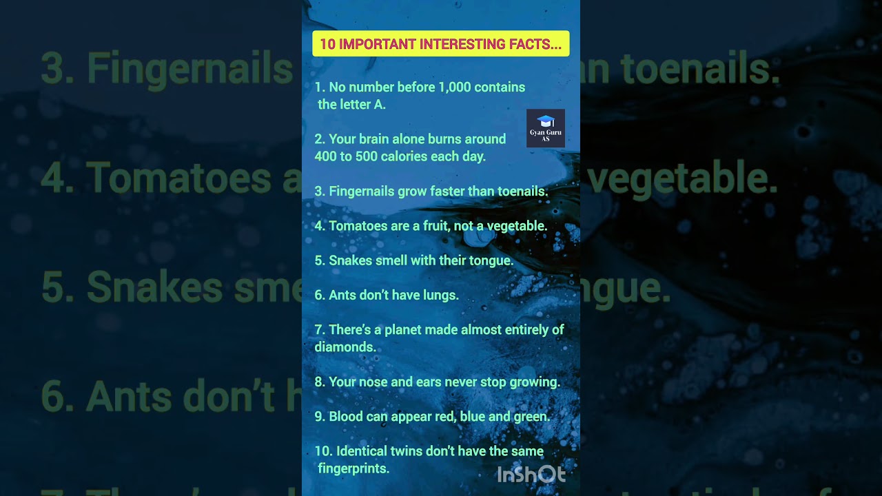10 Important Interesting Facts ll Amazing facts...