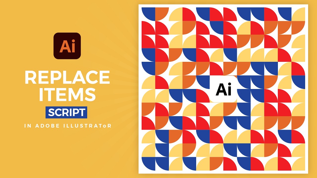 Создание узоров с использованием скриптов замены элементов в Illustrator | Скрипт замены элементо...