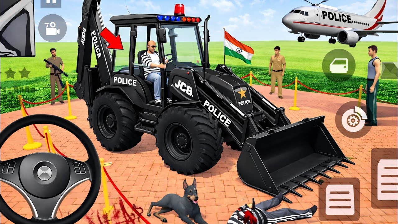 🚀Indian Theft Auto Franklin Order In Indian🤩 Black Jcb  And  red bike Indian Police SUV Game