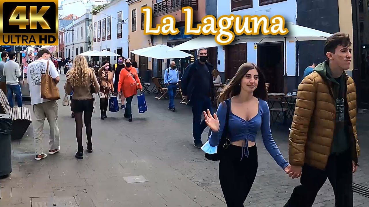 TENERIFE | La Laguna Downtown [Many people at Christmas 👀 - Dec 2021] | Walking Tour [4K]