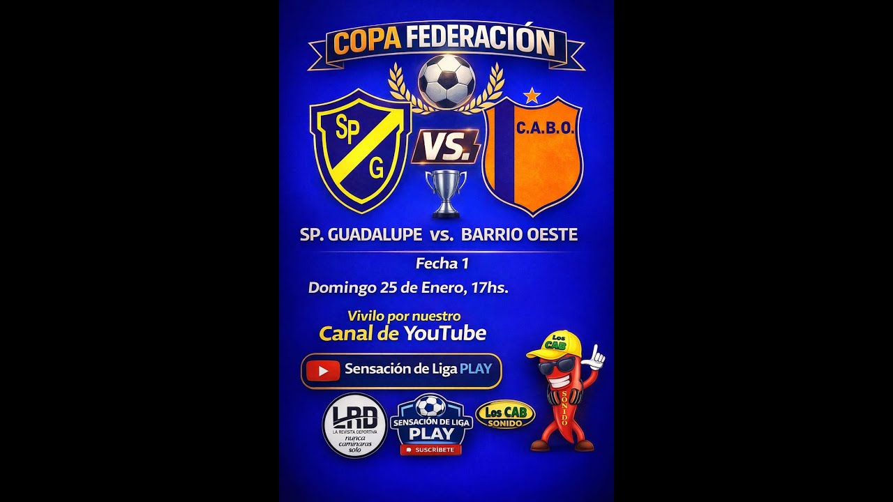 Copa Federaci&oacute;n Fecha 1 Zona 4 - Sp. Guadalupe - Barrio Oeste (G&aacute;lvez)