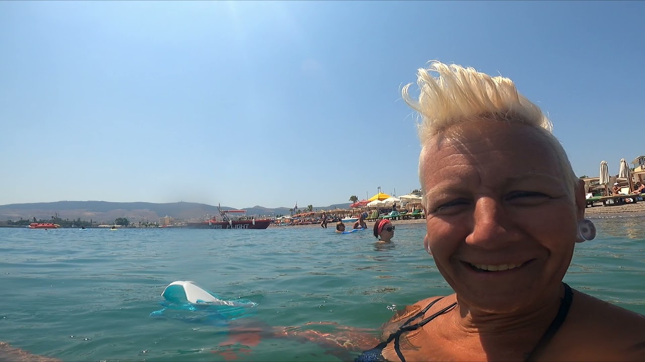 zwemmen op het Griekse eiland Kos. en appartement Athina. kos stad. opgenomen met Gopro 9 black