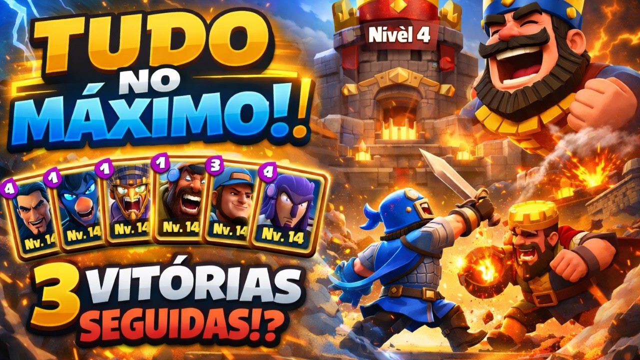 UPEI TODAS AS MINHAS CARTAS E FIZ 3 BATALHAS! 🔥 | CLASH ROYALE!!! #clashroyale