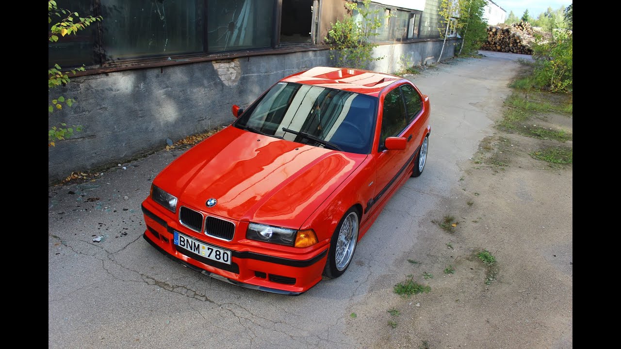 BMW E36 Stance HELLROT