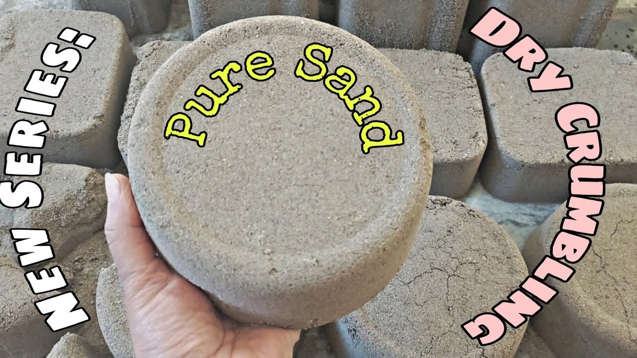 New Series Part 6: Soft & Silky Pure grey Sand asmr dry crumbling on floor